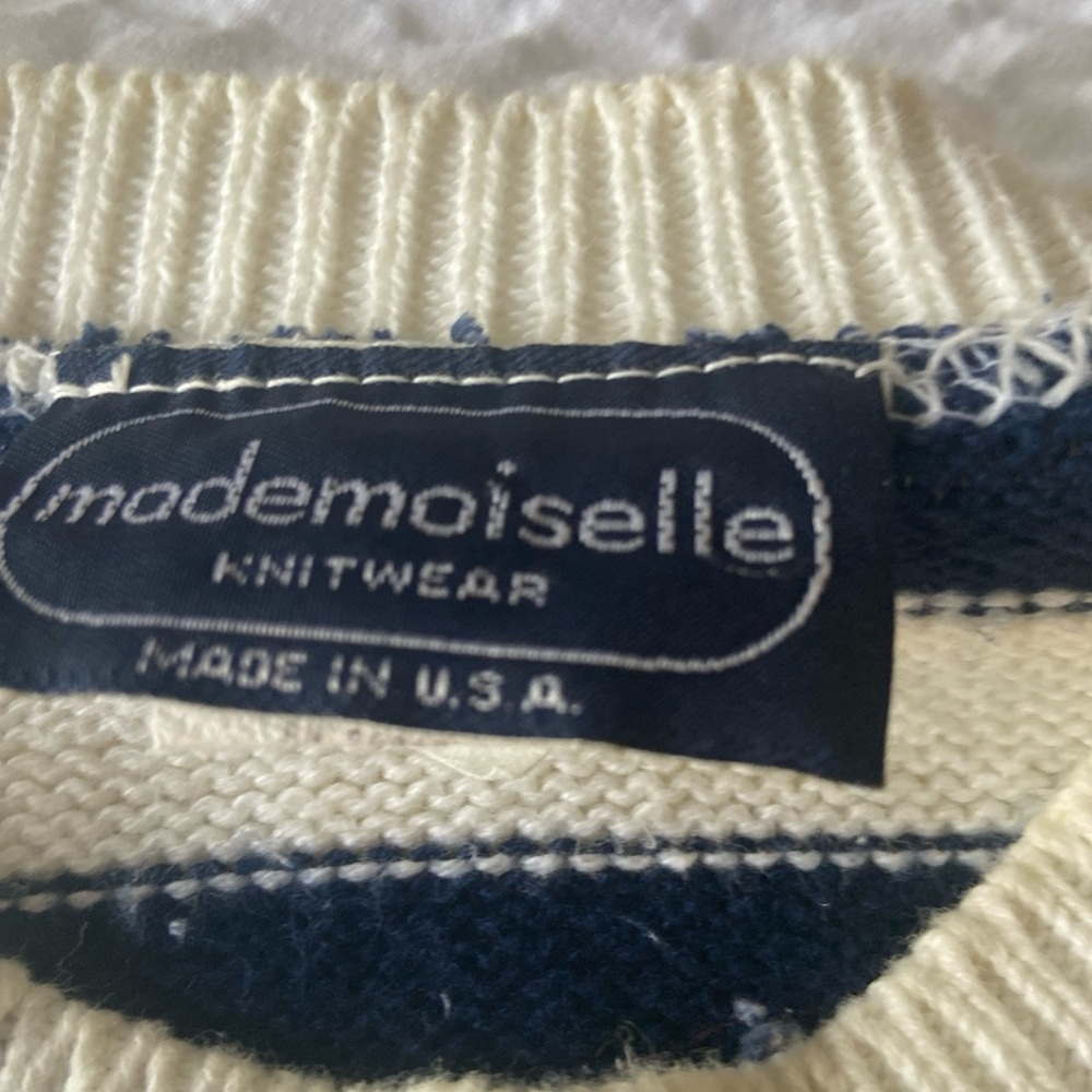 VTG Mademosielle Knitwear Short Sleeve Sweater Sz L Made In USA - Picture 6 of 8